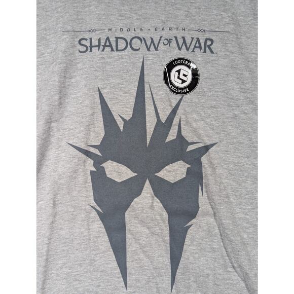 NEW Middle Earth Shadow of War Shirt SMALL Gray Video Game Warner Bros - Picture 3 of 6